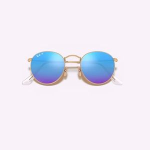 Ray-Ban round metal polarized sunglasses